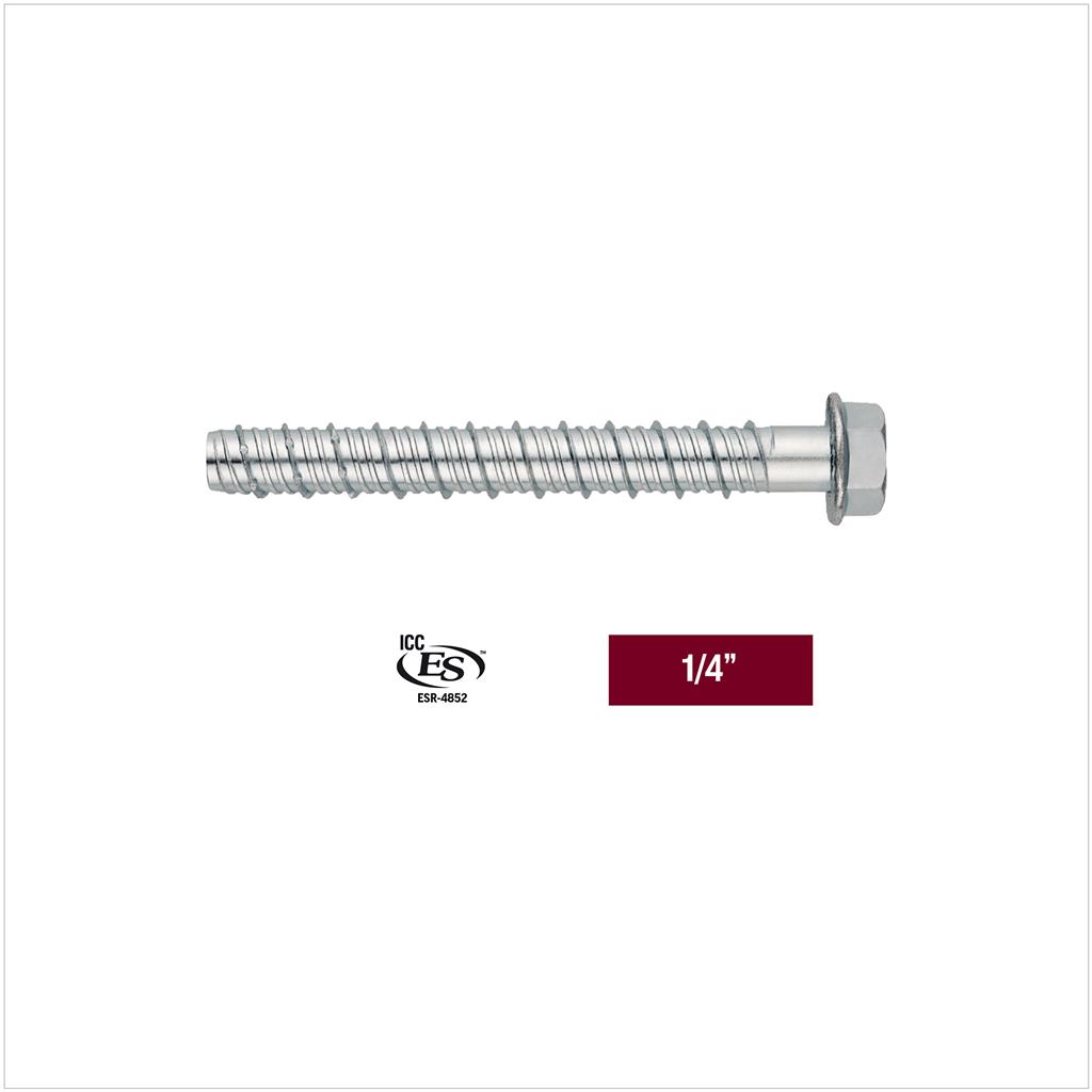 1/4 in. x 2-1/4 in. Performance Threaded Anchor (100-Pack) 1/4 in. x 2-1/4 in. Performance Threaded Anchor (100-Pack)