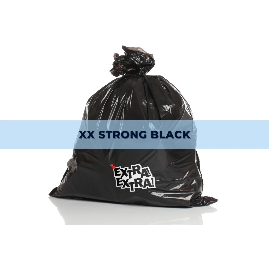 XX STRONG STRENGTH INDUSTRIAL BLACK GARBAGE / TRASH BAGS (34×47 -100/cs) XX STRONG STRENGTH INDUSTRIAL BLACK GARBAGE / TRASH BAGS (34x47 -100/cs)