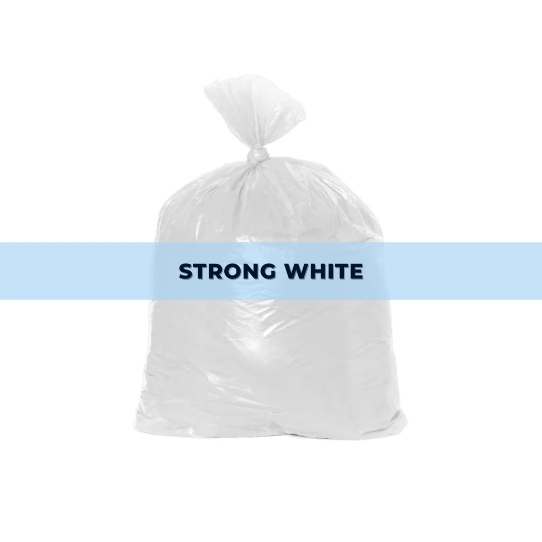 STRONG STRENGTH INDUSTRIAL WHITE GARBAGE / TRASH BAGS STRONG STRENGTH INDUSTRIAL WHITE GARBAGE / TRASH BAGS